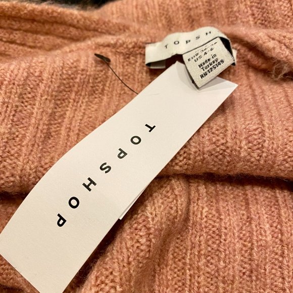 TopShop Long Pink Open Front Cardigan - Small 4-6 - Picture 6 of 12